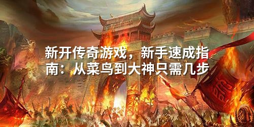 新开传奇游戏,新手速成指南:从菜鸟到大神只需几步