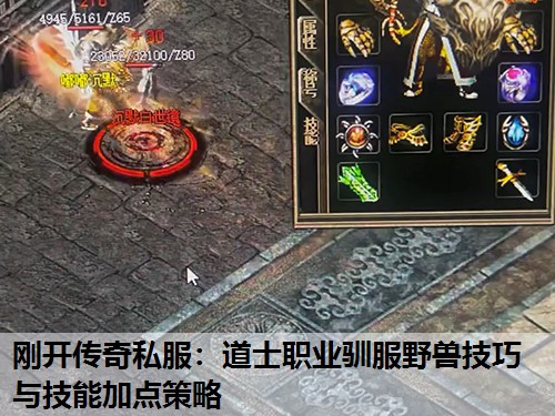 刚开传奇私服：道士职业驯服野兽技巧与技能加点策略