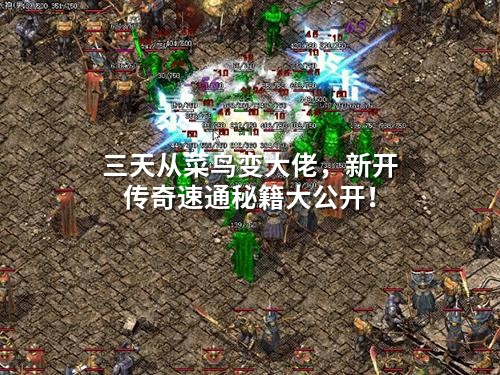 三天从菜鸟变大佬,新开传奇速通秘籍大公开!